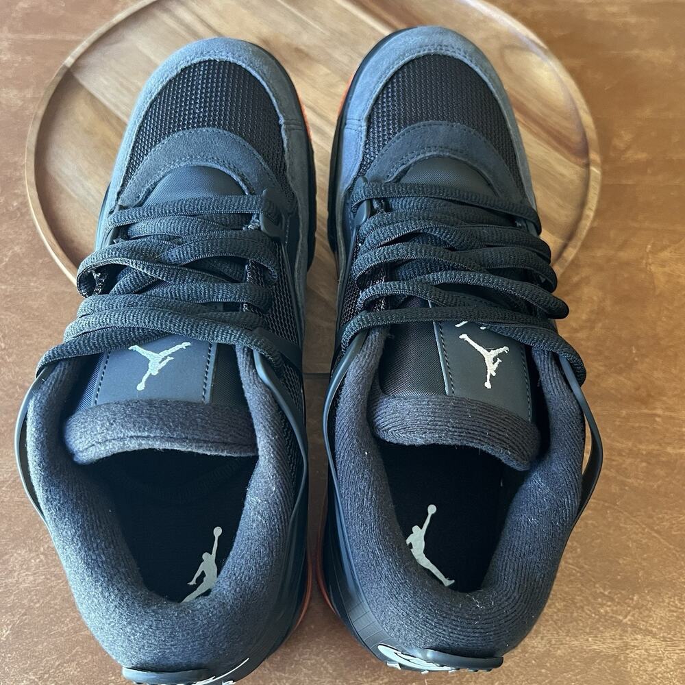 Air Jordan 4 RM Black Gray Starfish Low Shoes Sneakers Mens Sizes 11 - Picture 10 of 16